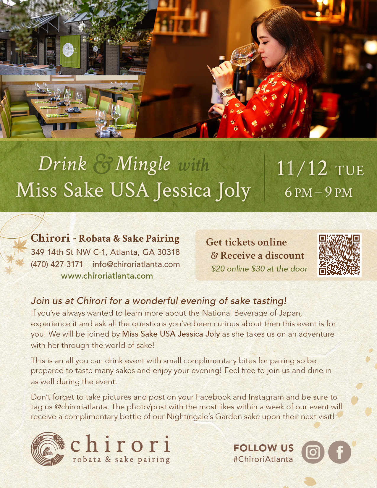 Chirori Miss Sake USA Flyer