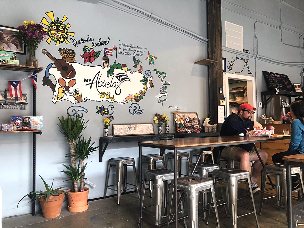 PUERTO RICAN PRIDE: The interior of My Abuelas at The Spindle. Photo credit: Cliff Bostock