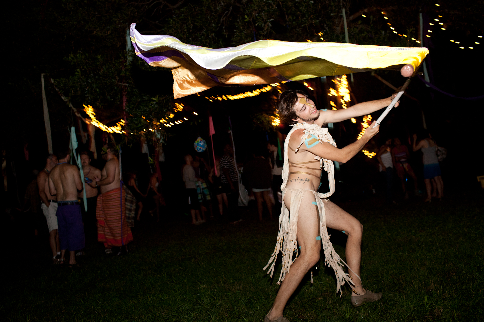 CUTLINE: DANCING WITH MYSELF: The Radical Faeries let their freak flag fly at the Summer Solstice party. Photo by Dustin Chambers/CL 2011