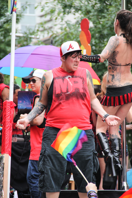 Members of the My Sister's Room float dance to "Crank That Yank."