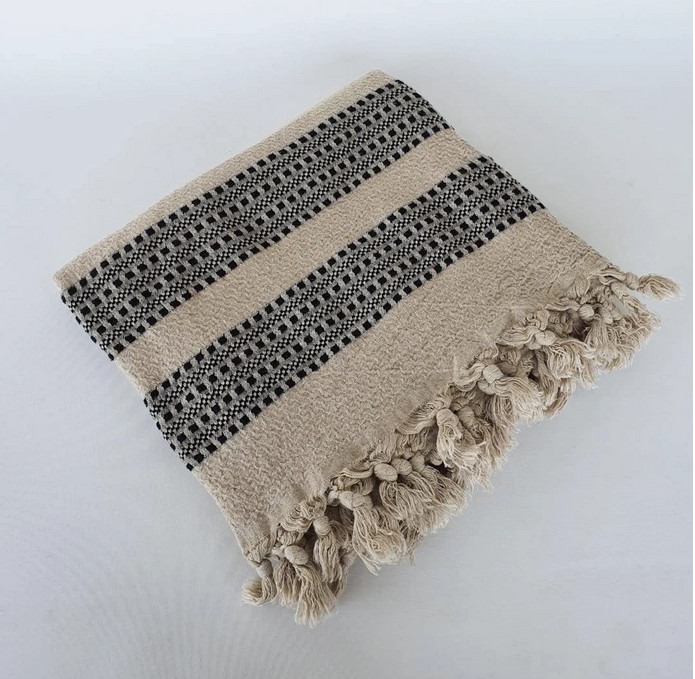 Farida Linen Cotton Throw Blanket