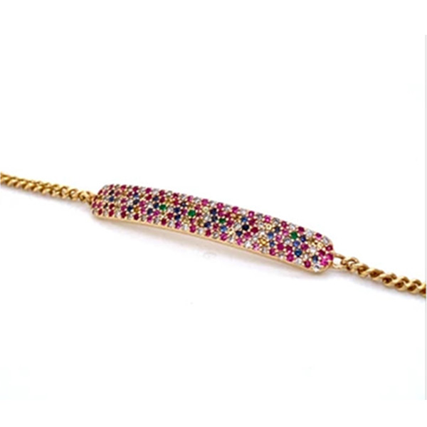 Rainbow Sappire ID Bracelet