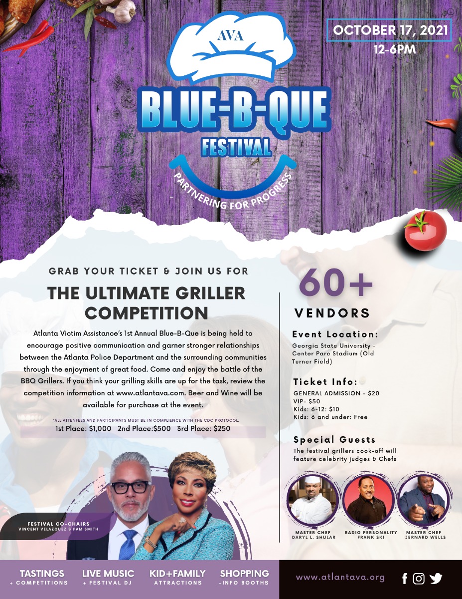 2021 Blue B Que Festival Flyer Final Version With Co Chairs