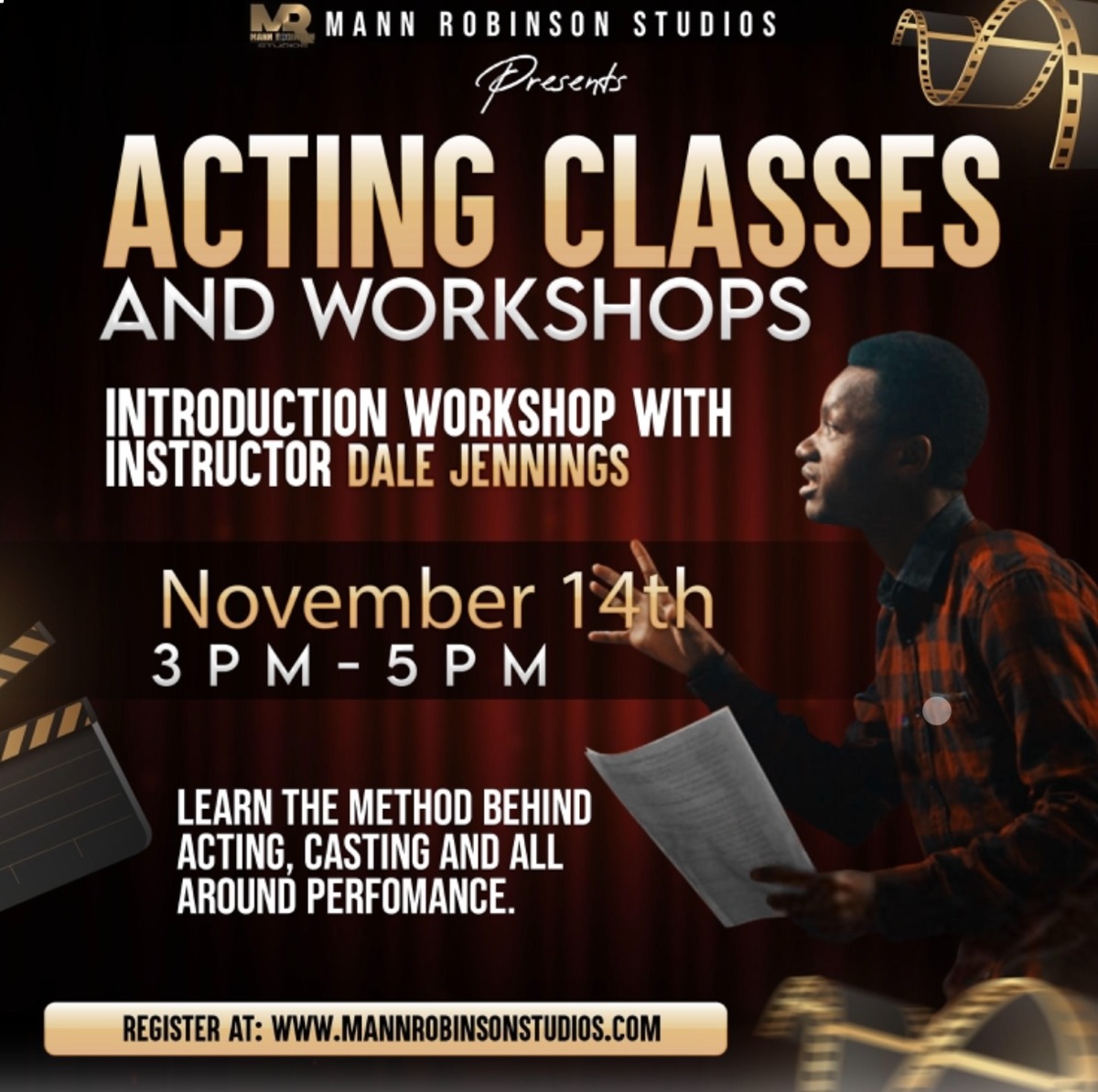 Mann Robinson Acting Workshop Flyer