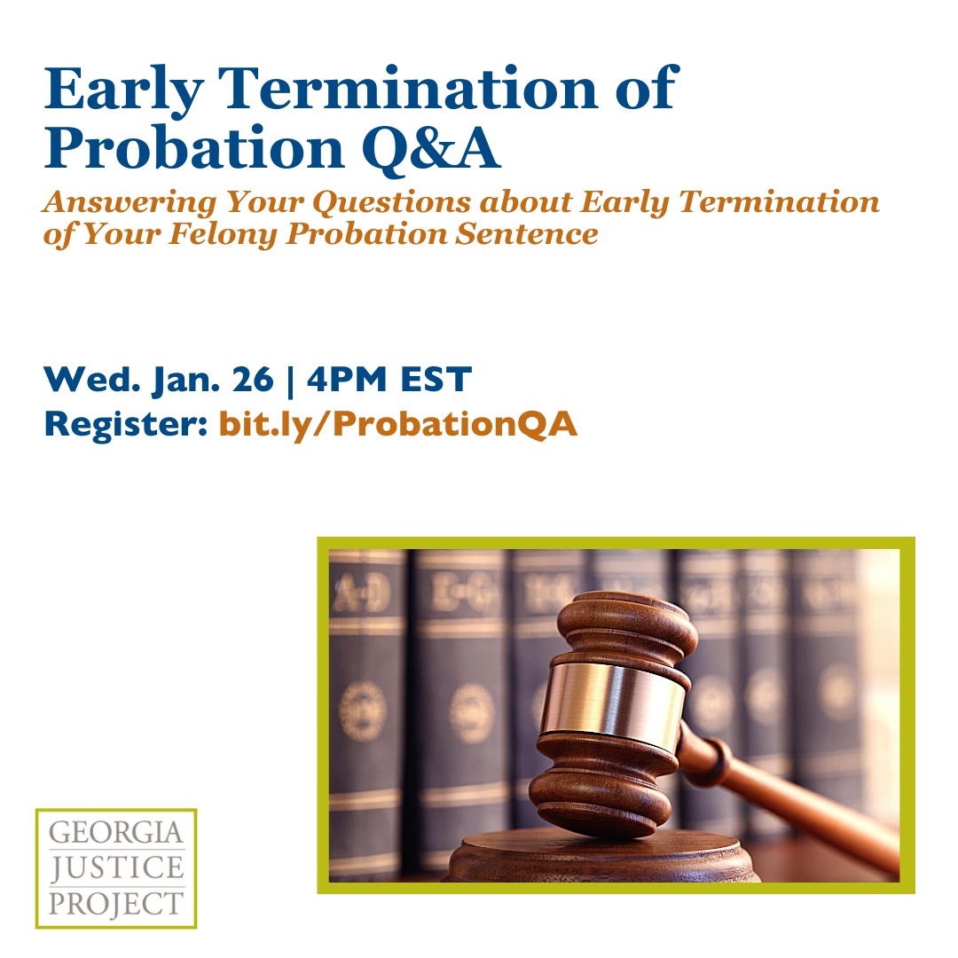 Virtual Early Termination of Probation Q&A with Justice Project