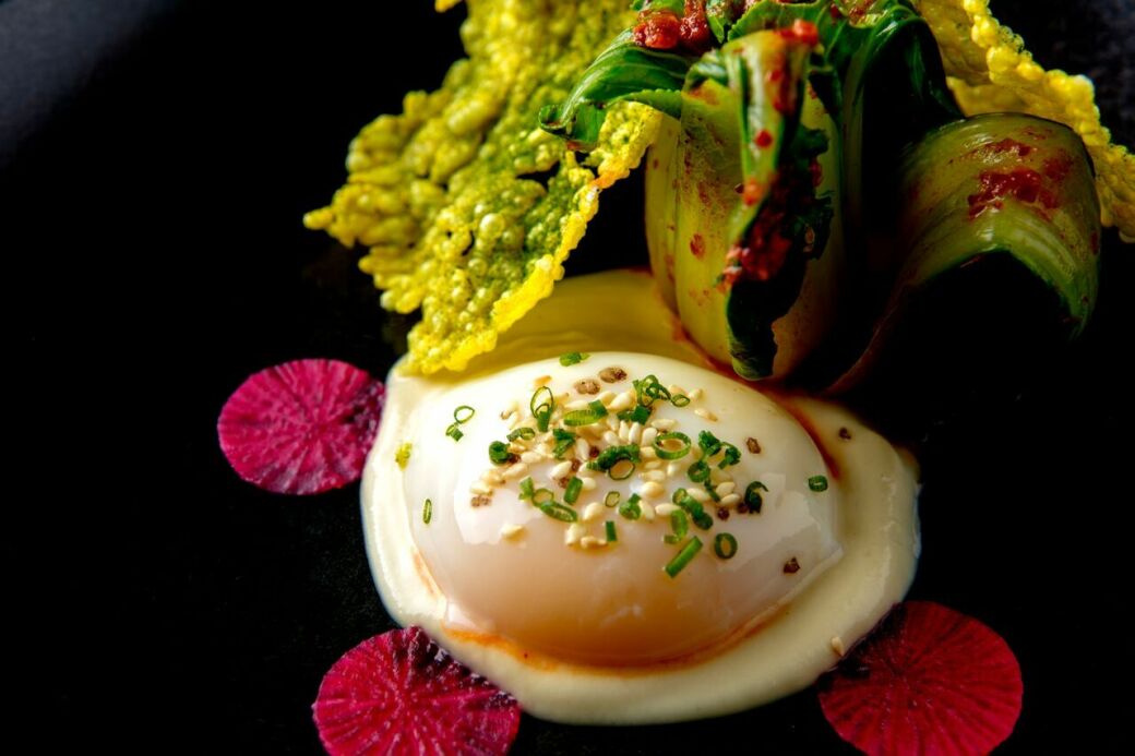 THE PAN ASIAN EGG, Soft Coddled Farm Egg, Bok Choy, Ginger, Rice Cracker Preview Preview