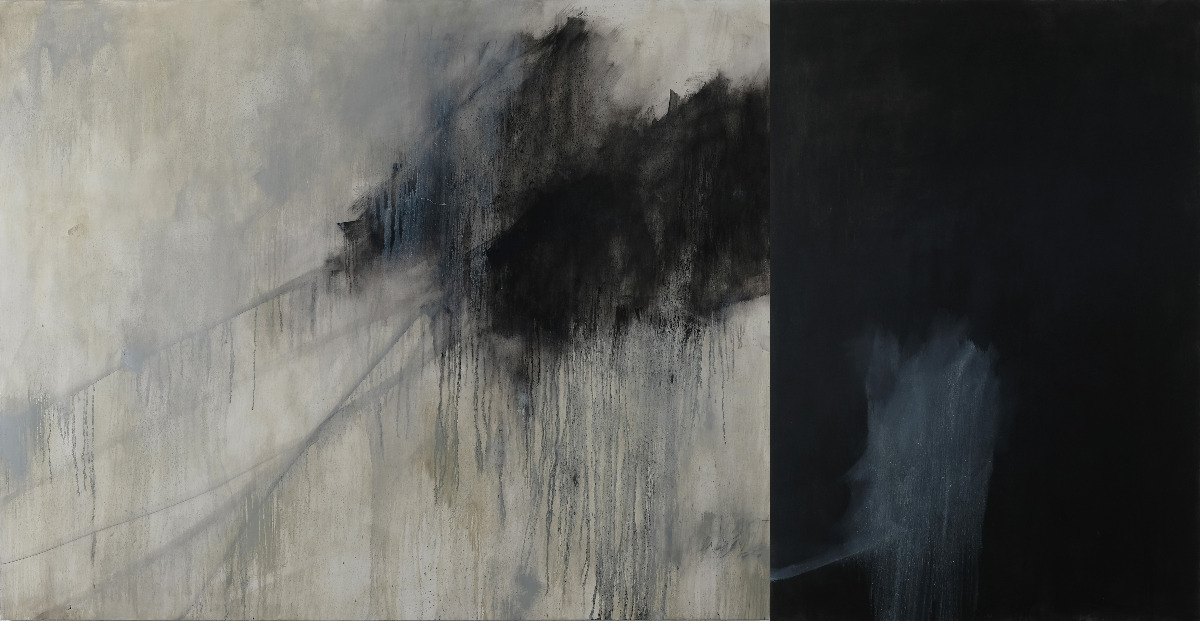 Seinberg LastNightISleptInYourHead OilAcrylicAndGraphiteOnLinen 72x140 2022