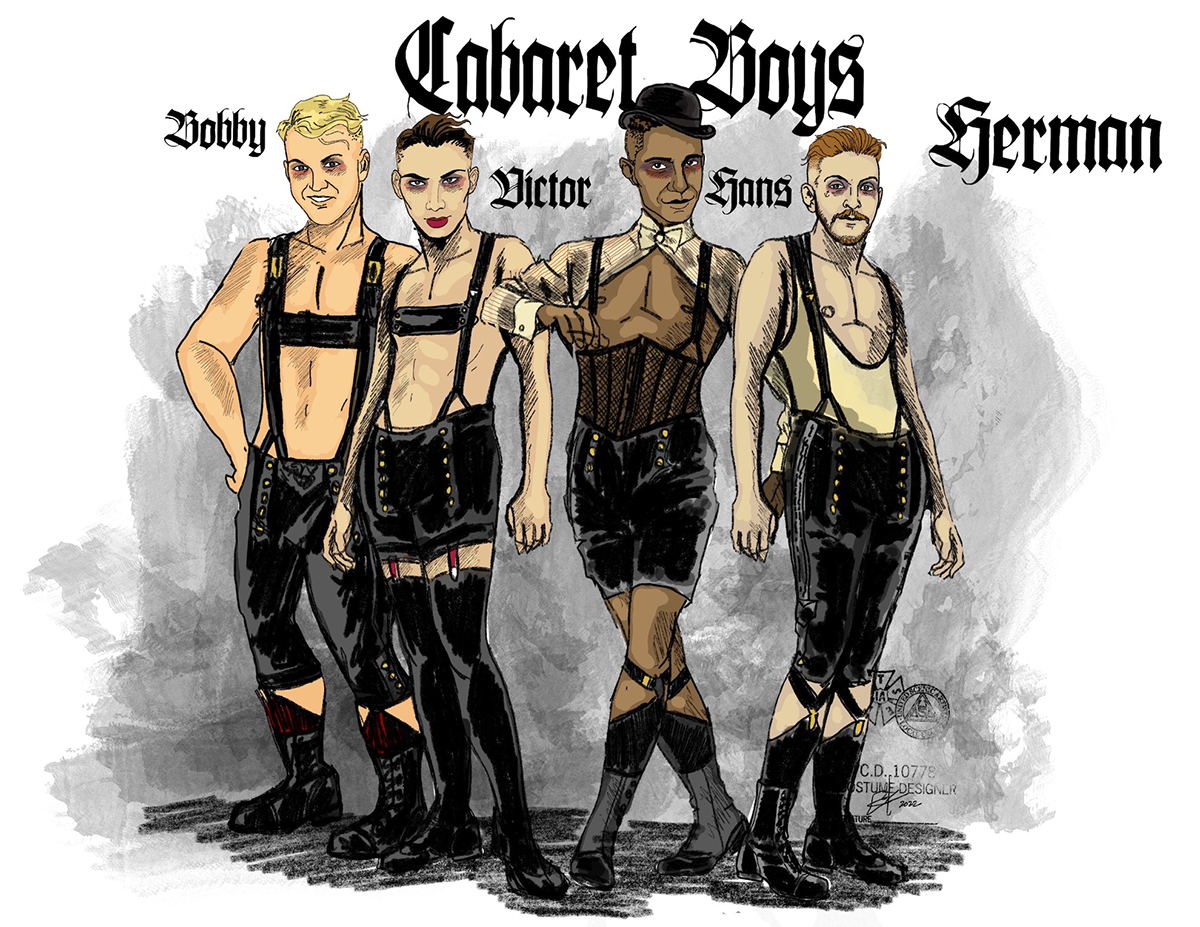 COME TO THE CABARET: The Atlanta Opera presents a new production of ‘Cabaret’ at Pullman Yards as part of the “Come As You Are” festival in June (multiple dates). Sketch by Atlanta Opera costume designer Erik Teague.
PHOTO CREDIT: Erik Teague