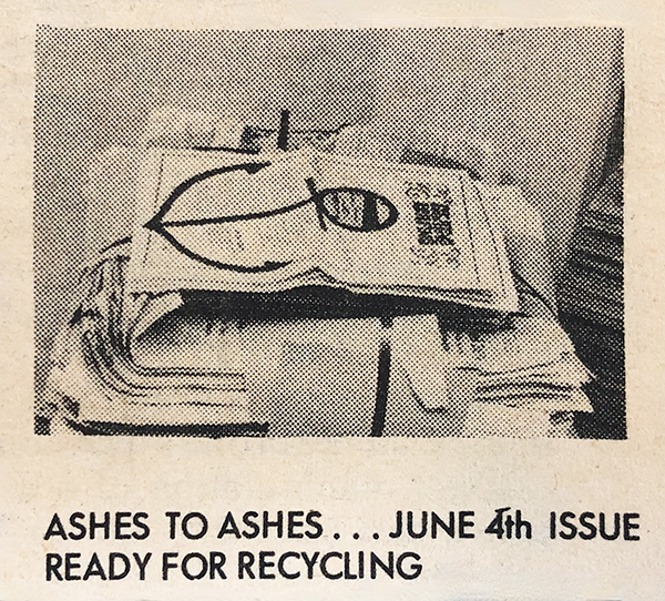 RECYCLING: SINCE WEEK ONE. PHOTO CREDIT: CREATIVE LOAFING ARCHIVES