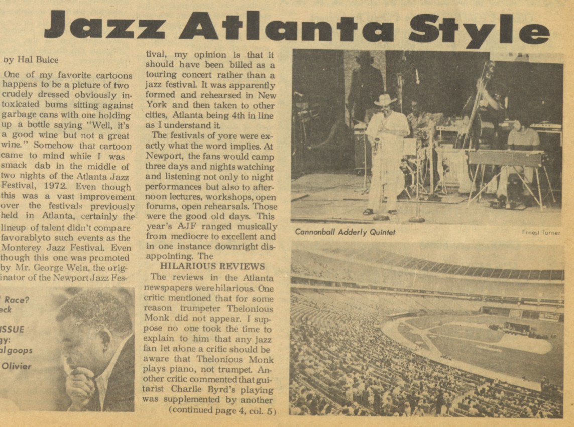 Review - Atlanta Jazz Festival July, 1972 | Creative Loafing