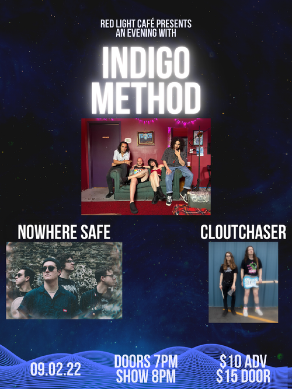 Indigo Method W Nowhere Safe Cloutchase At Red Light Cafe Atlanta Ga Sep 2 2022 Poster 1200