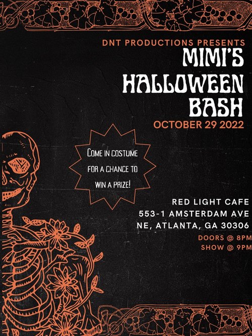 Mimis Halloween Bash At Red Light Cafe Atlanta Ga Oct 29 2022 Poster