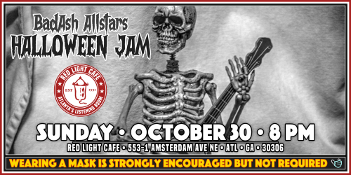Badash Allstars Halloween Jam At Red Light Cafe Atlanta Ga Oct 30 2022 Banner