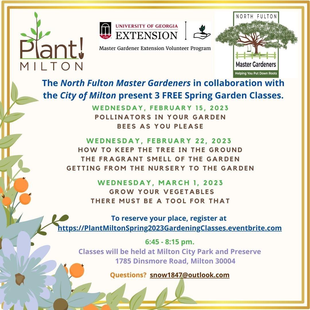 PlantMilton Spring  2023 ClassesUpdate