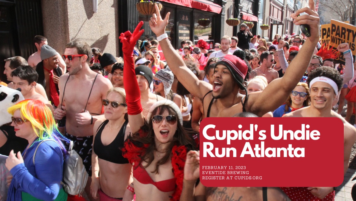 Cupid's Undie Run through Midtown Atlanta