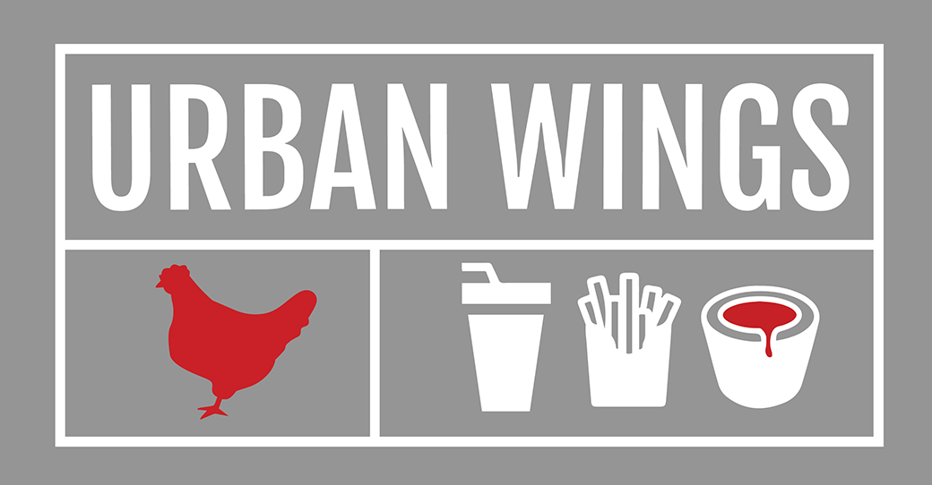 Urban Wings Logo White Grey