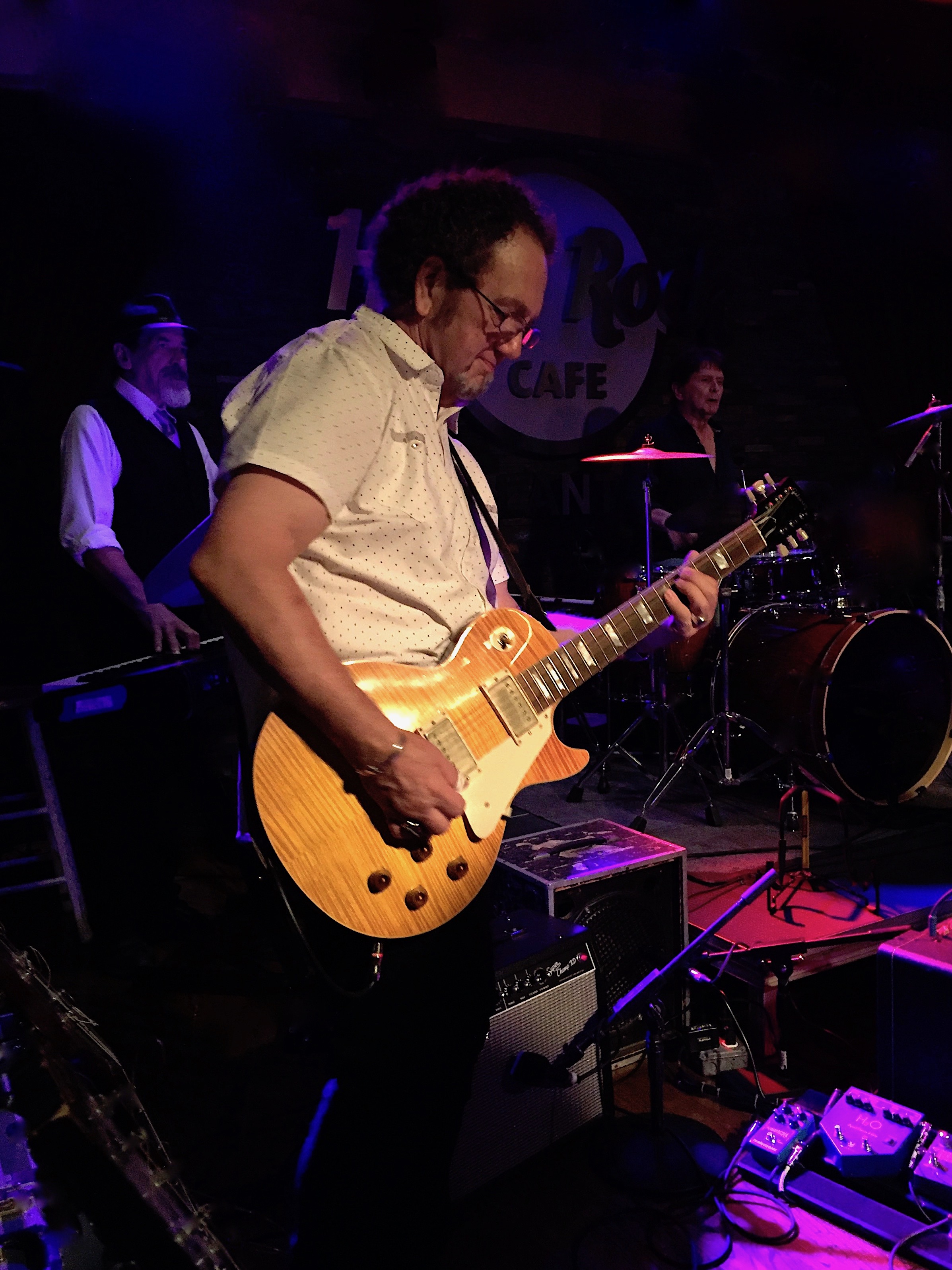 FEET ON THE GROUND: Spencer L. Kirkpatrick, with David Cook, keys, and Steve Pace, drums.