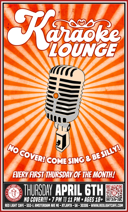 Karaoke Lounge At Red Light Cafe Atlanta Ga Apr 6 2023 Poster 1200