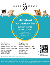 Spring 2023 Microchip & Vaccination Clinic Flyer 6