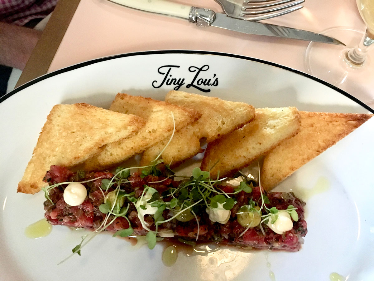 Steak Tartar at Tiny Lou's Photo by Angela Hansberger