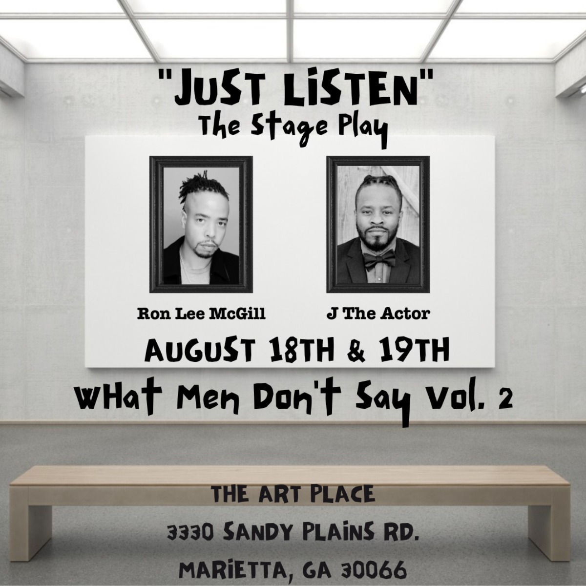 Just Listen Stage Play Flyer