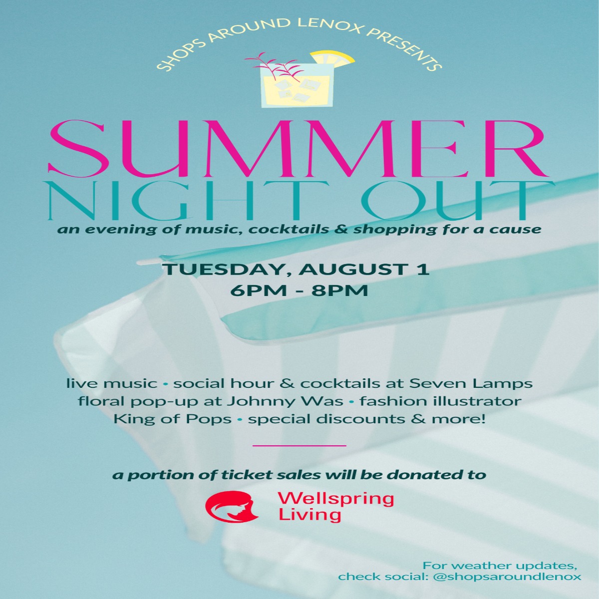 Shops Around Lenox Summer Night Out Graphic