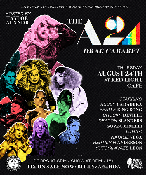 A24 Drag Cabaret Red Light Cafe Atlanta Ga Aug 24 2023 Poster