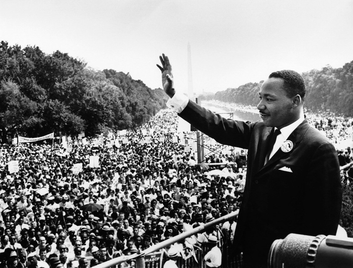 Martin Luther King Jr. Addresses A Crowd From The Steps Of The Lincoln Memorial, USMC 09611