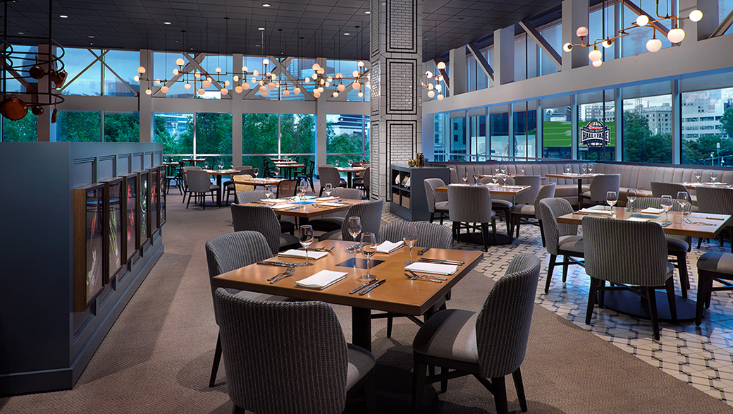 Atlcnn Omni Atlanta Hotel At Centennial Park New South Kitchen Evening