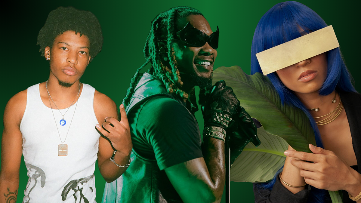 THIS MONTH: (from left) Hardrock, Offset, and ((( O ))) are headlining three of April’s must-see concerts. PHOTO CREDIT: (from left) @04.exe, Nick Nogueira & Maria Inez Moro // Inez Moro Studio @inezmorostudio