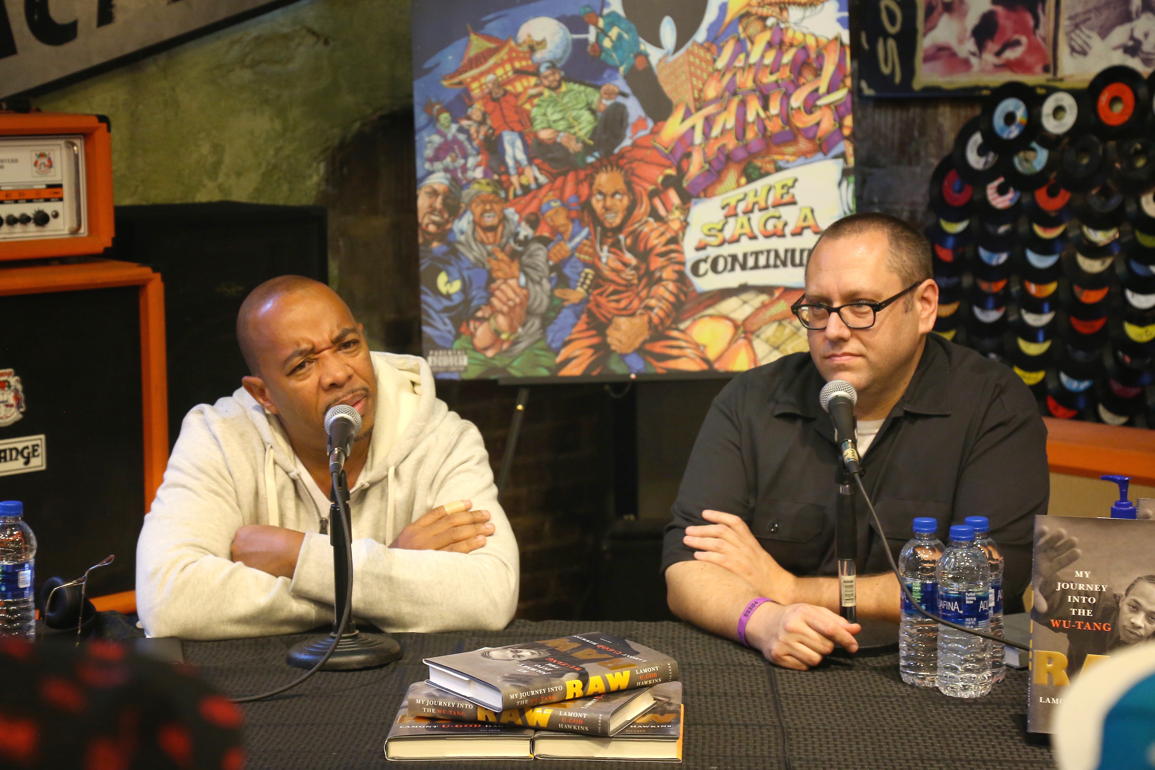RAW: Lamont Hawkins aka U-God (left) and Creative Loafing Music Editor Chad Radford talked about everything from the early days of hip-hop to Martin Shrkelli claiming to have lost the only copy of the Wu-Tang Clan's "Once Upon a Time in Shaolin" CD. Photo by Brandon English.