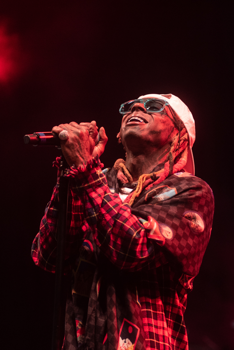 Lil Wayne on stage at the Georgia Freight Depot for A3C 2018.