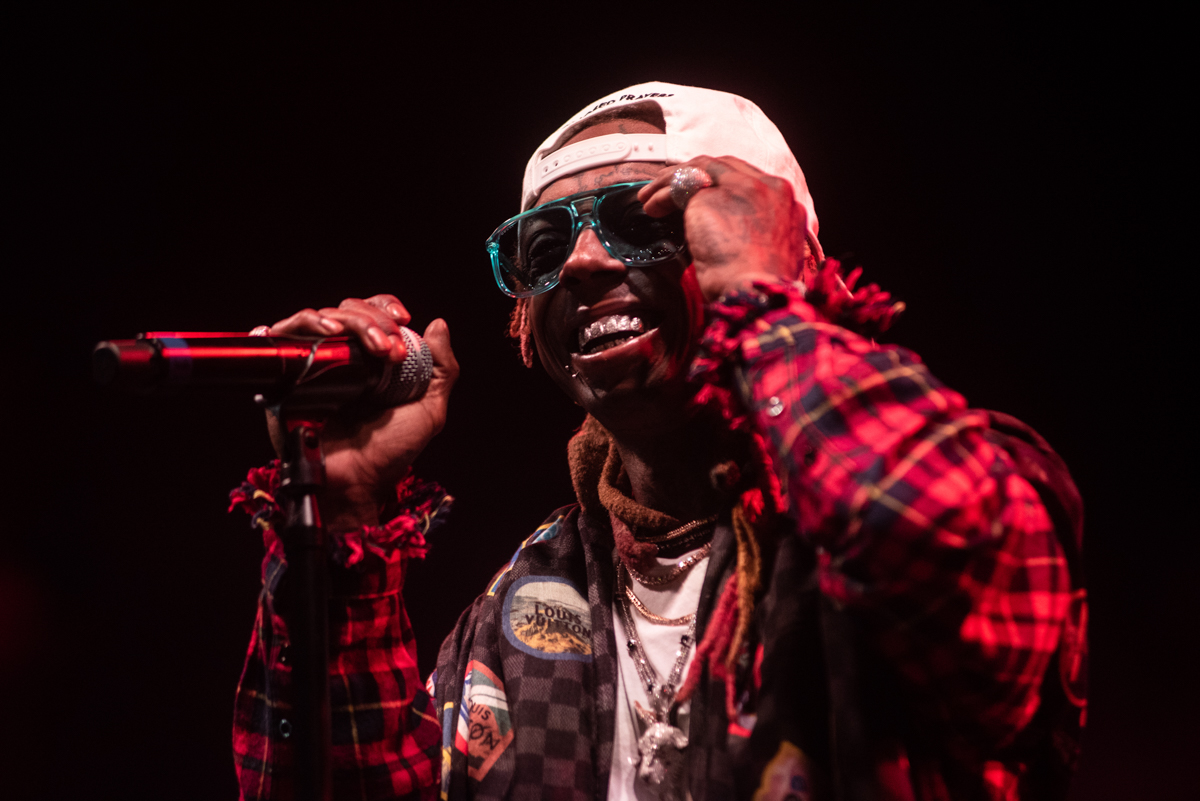Lil Wayne on stage at the Georgia Freight Depot for A3C 2018.
